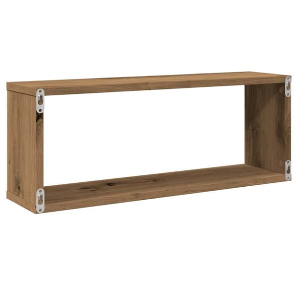 vidaXL Vägghylla kubformad 4 st artisan ek 60x15x23 cm konstruerat trä