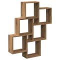 Miniatyrbilde 3 av 10: vidaXL Vegghylle kubeformet artisan eik 78x15x93 cm konstruert tre