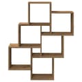 Miniatyrbilde 5 av 10: vidaXL Vegghylle kubeformet artisan eik 78x15x93 cm konstruert tre