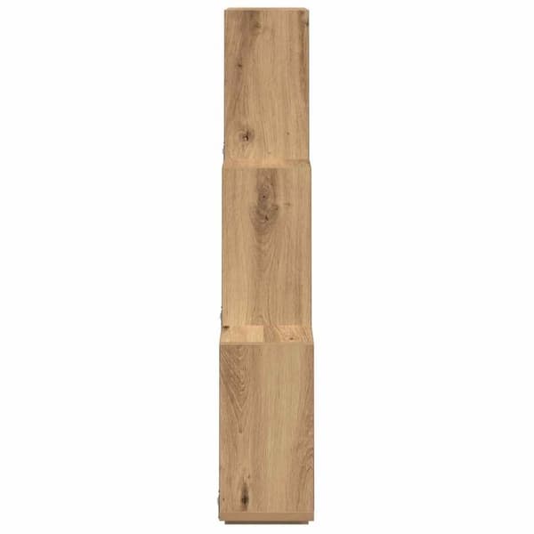 vidaXL Vegghylle kubeformet artisan eik 78x15x93 cm konstruert tre