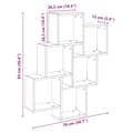 Miniatyrbilde 10 av 10: vidaXL Vegghylle kubeformet artisan eik 78x15x93 cm konstruert tre