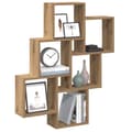 Miniatyrbilde 2 av 10: vidaXL Vegghylle kubeformet artisan eik 78x15x93 cm konstruert tre