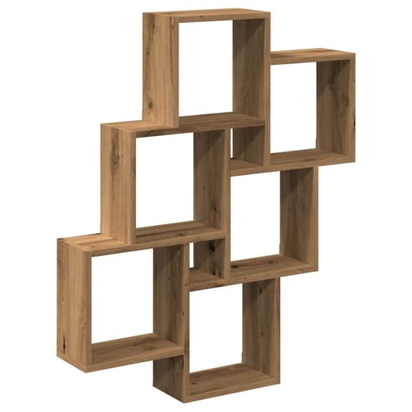 vidaXL Vegghylle kubeformet artisan eik 78x15x93 cm konstruert tre