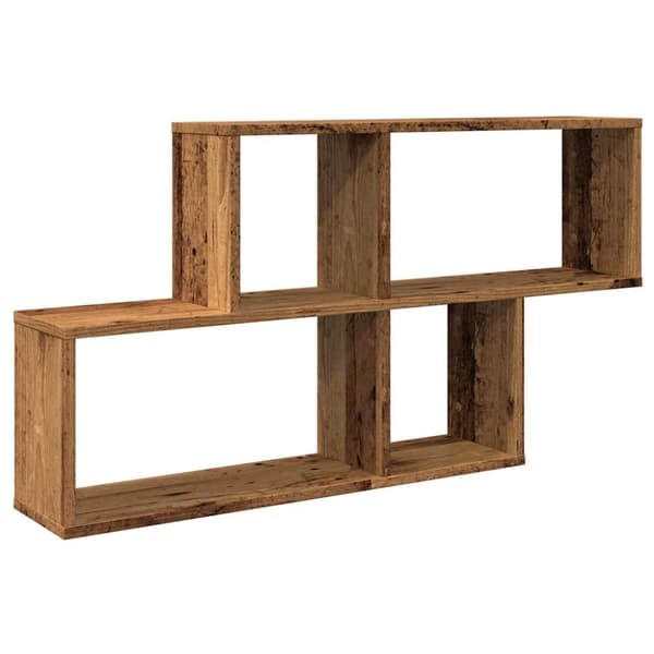 vidaXL Vegghylle gammelt tre 100x18x53 cm konstruert tre