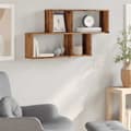 Miniatyrbilde 4 av 10: vidaXL Vegghylle gammelt tre 100x18x53 cm konstruert tre