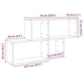 Miniatyrbilde 10 av 10: vidaXL Vegghylle gammelt tre 100x18x53 cm konstruert tre