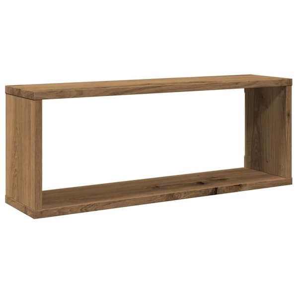 vidaXL væghylder 4 stk. 60x15x30 cm kubeformet konstrueret træ kunsteg