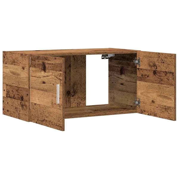 vidaXL vægskab 80x39x40 cm konstrueret træ antikt træ