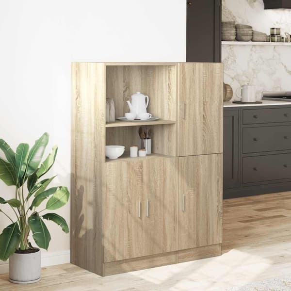 vidaXL 2-osainen keittiökaappisarja Sonoma Oak Engineered Wood
