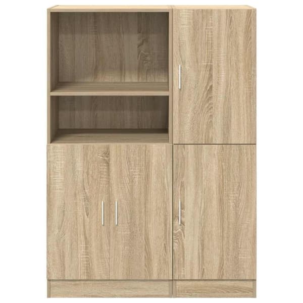 vidaXL 2-osainen keittiökaappisarja Sonoma Oak Engineered Wood