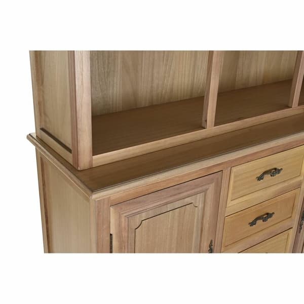 Skafferi DKD Home Decor Naturell 124,5 x 39 x 201,8 cm Gran Aluminium Trä MDF