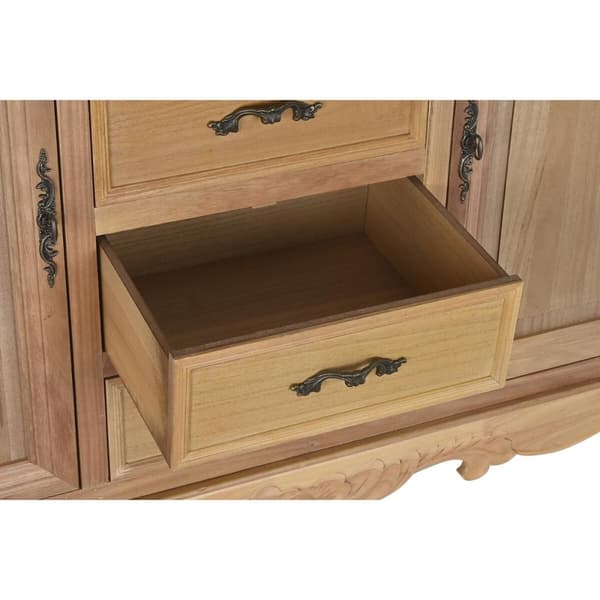 Skafferi DKD Home Decor Naturell 124,5 x 39 x 201,8 cm Gran Aluminium Trä MDF