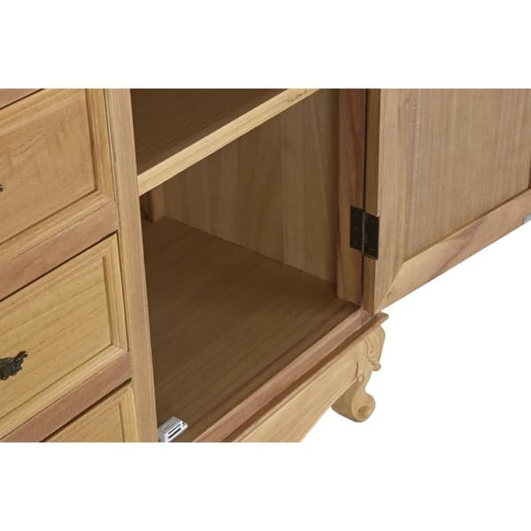Skafferi DKD Home Decor Naturell 124,5 x 39 x 201,8 cm Gran Aluminium Trä MDF