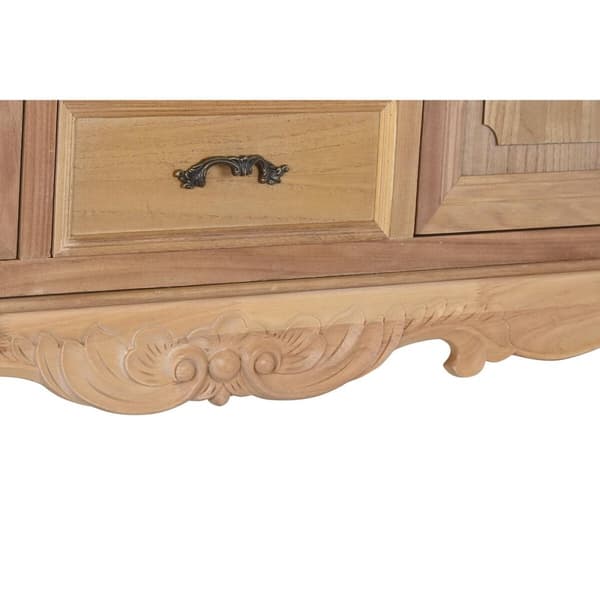 Skafferi DKD Home Decor Naturell 124,5 x 39 x 201,8 cm Gran Aluminium Trä MDF