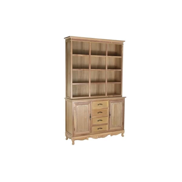 Skafferi DKD Home Decor Naturell 124,5 x 39 x 201,8 cm Gran Aluminium Trä MDF