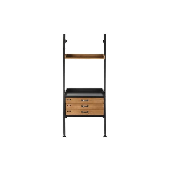 Hylder DKD Home Decor Gran Natur Sort Metal 1 Hylder (67 x 40 x 155 cm)