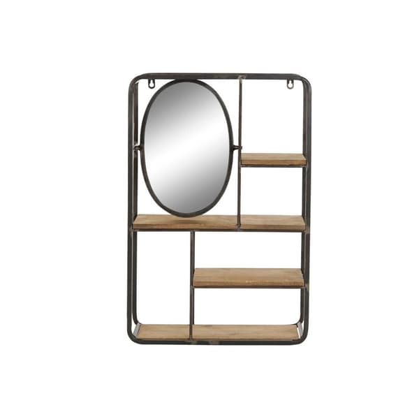 Hylder DKD Home Decor Træ Metal Træ MDF 39,5 x 13,5 x 60 cm