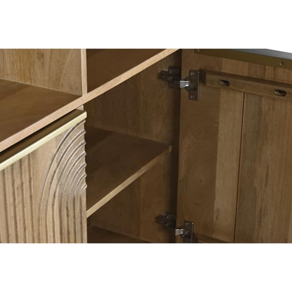 Hylder DKD Home Decor Gylden Natur Mangotræ 90 x 40 x 180 cm