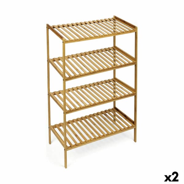Hylder Confortime Brun 4 Hylder Bambus 70 x 35 x 100 cm (2 enheder)