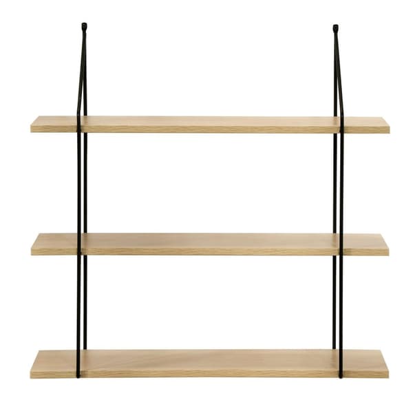 Vägghylla 3 våningar Trädekor L60 cm