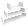 Miniatyrbild 1 av 5: Set med 3 vita vägghyllor - blank finish
