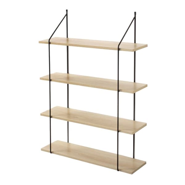 Vägghylla 4 våningar Trädekor L60 cm