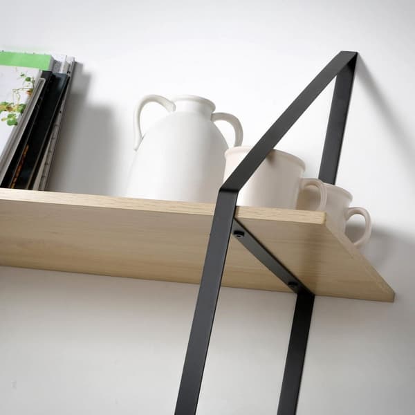 Mycket djup vägghylla med 2 nivåer - L80 x D30cm