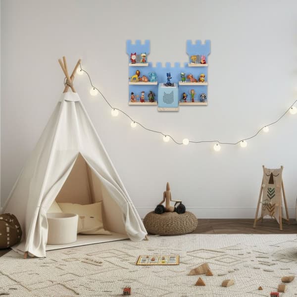 Vägghylla MyLittleStory Fortress för upp till 16 Tonies - blå