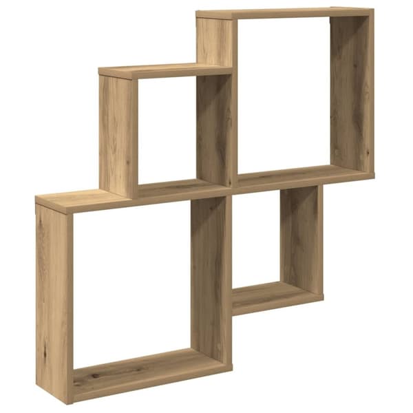 vidaXL Seinähylly käsityöläinen tammi 80x15x78,5 cm lastulevy