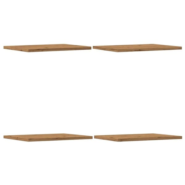 vidaXL Hyllplan 4 st artisan ek 40x30x1,5 cm konstruerat trä