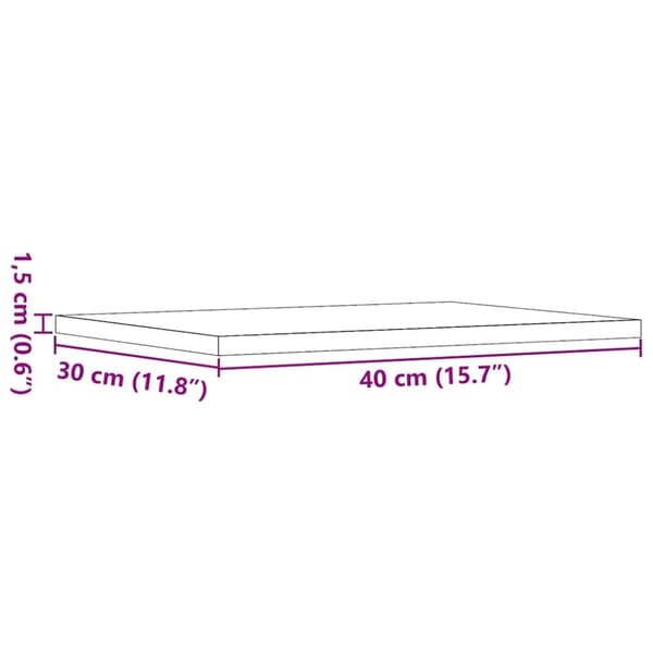 vidaXL Hyllplan 4 st artisan ek 40x30x1,5 cm konstruerat trä