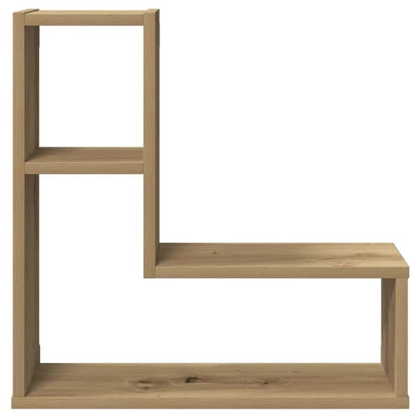 vidaXL Vegghyller kube 2 stk artisan eik 50x15x50 cm konstruert tre