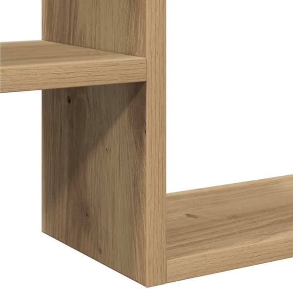 vidaXL Vegghyller kube 2 stk artisan eik 50x15x50 cm konstruert tre
