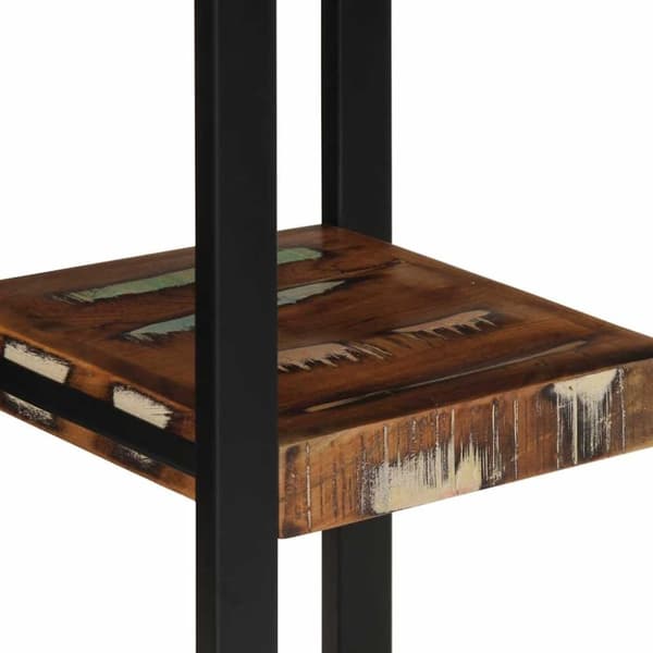 vidaXL Vegghylle flerfarget 35x35x100 cm gjenvunnet heltre