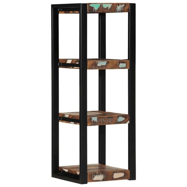 vidaXL Vegghylle flerfarget 35x35x100 cm gjenvunnet heltre