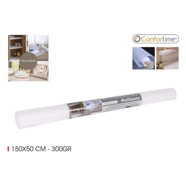 Roll of Anti-Slip Material Confortime Läpinäkyvä 50 x 150 cm Monikäyttöinen