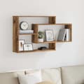 Miniatyrbilde 4 av 10: vidaXL Vegghylle gammelt tre 104x20x58,5 cm konstruert tre