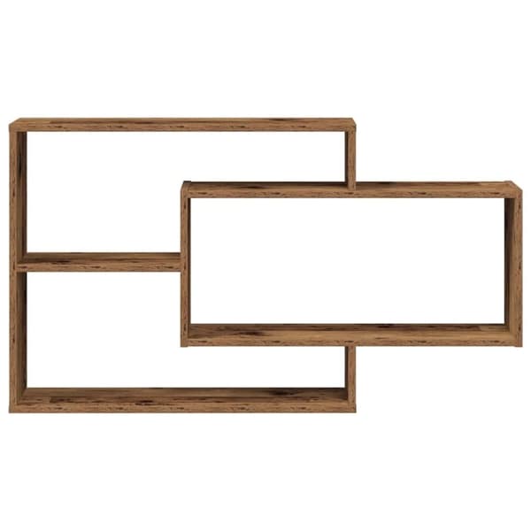 vidaXL Vegghylle gammelt tre 104x20x58,5 cm konstruert tre