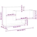 Miniatyrbilde 10 av 10: vidaXL Vegghylle gammelt tre 104x20x58,5 cm konstruert tre