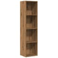 Miniatyrbilde 3 av 11: vidaXL Bokhylle/TV-benk artisan eik 36x30x143cm konstruert tre