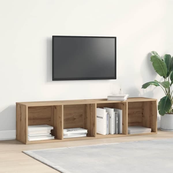 vidaXL Bokhylle/TV-benk artisan eik 36x30x143cm konstruert tre