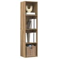 Miniatyrbilde 5 av 11: vidaXL Bokhylle/TV-benk artisan eik 36x30x143cm konstruert tre