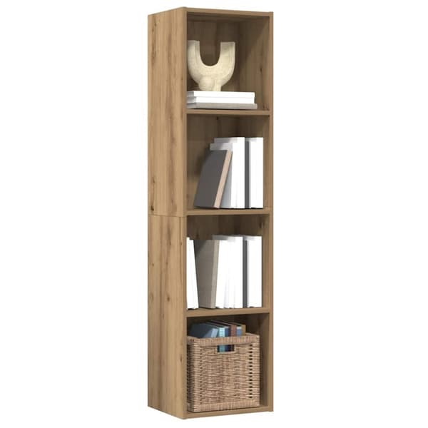 vidaXL Bokhylle/TV-benk artisan eik 36x30x143cm konstruert tre