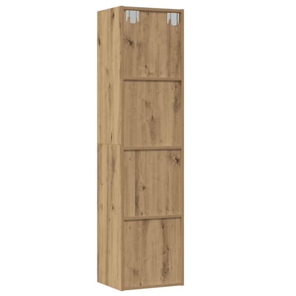 vidaXL Bokhylle/TV-benk artisan eik 36x30x143cm konstruert tre