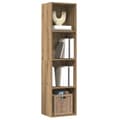 Miniatyrbilde 5 av 11: vidaXL Bokhylle/TV-benk gammelt tre 36x30x143cm konstruert tre
