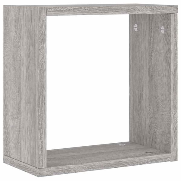 vidaXL Vegghyller kubeformet 6 stk grå sonoma 30x15x30 cm