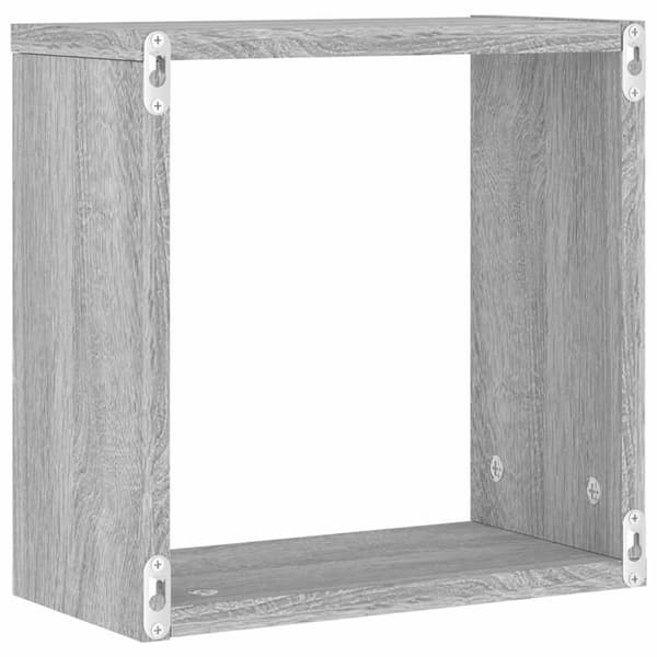 vidaXL Vegghyller kubeformet 6 stk grå sonoma 30x15x30 cm