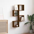 Miniatyrbilde 4 av 11: vidaXL Vegghyller kubeformet 4 stk brun eik 30x15x30 cm