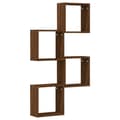 Miniatyrbilde 5 av 11: vidaXL Vegghyller kubeformet 4 stk brun eik 30x15x30 cm