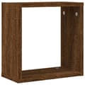 Miniatyrbilde 6 av 11: vidaXL Vegghyller kubeformet 4 stk brun eik 30x15x30 cm